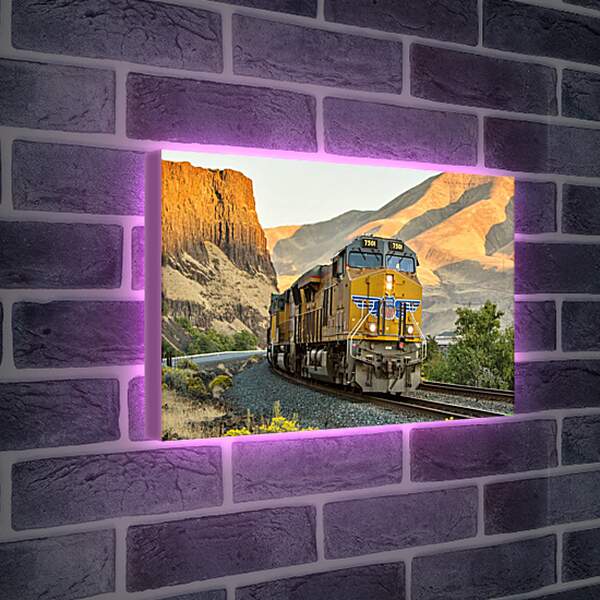 Лайтбокс световая панель - Поезд в движении