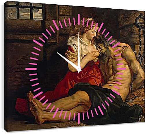 Часы картина - Роман Благотворительность. Питер Пауль Рубенс