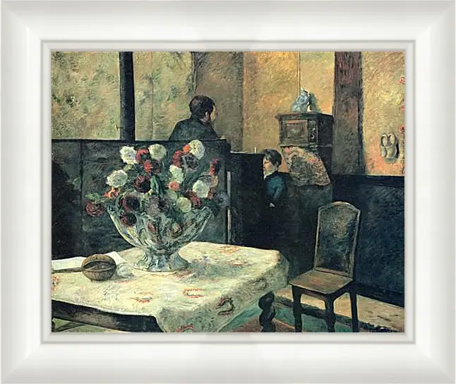 Картина в раме - Painting of an interior at rue Carcel (Carcel Street), Paris. Поль Гоген