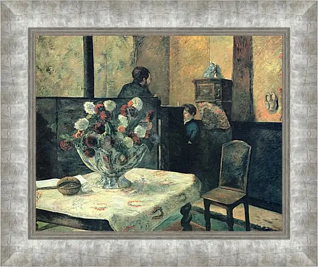 Картина в раме - Painting of an interior at rue Carcel (Carcel Street), Paris. Поль Гоген