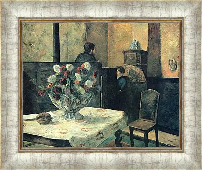 Картина в раме - Painting of an interior at rue Carcel (Carcel Street), Paris. Поль Гоген