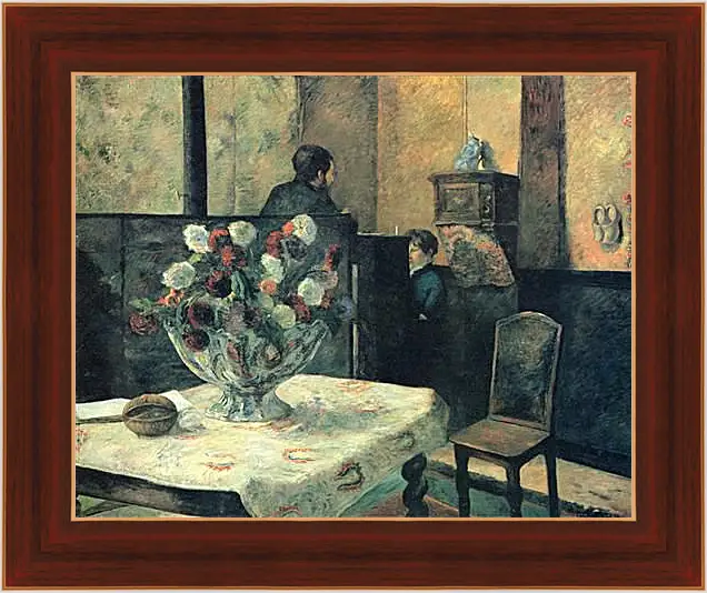 Картина в раме - Painting of an interior at rue Carcel (Carcel Street), Paris. Поль Гоген