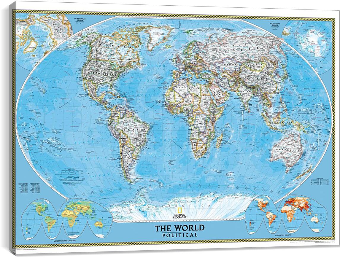 Постер и плакат - Политическая карта мира