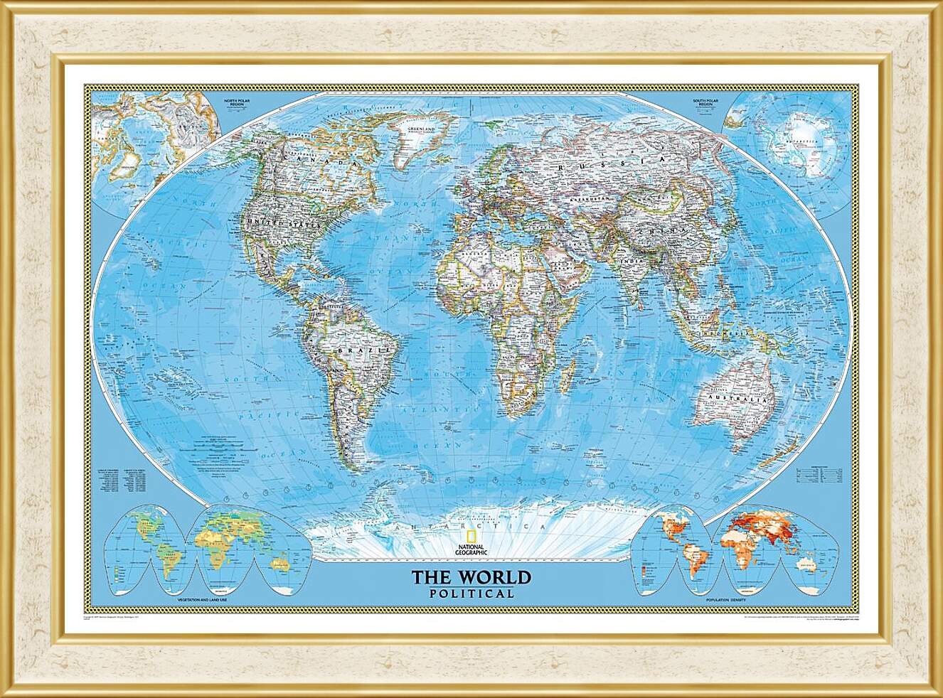 Картина в раме - Политическая карта мира