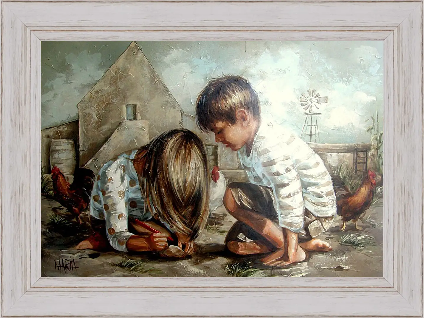 Картина в раме - Дети