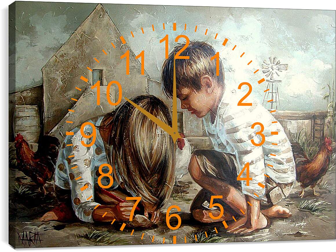 Часы картина - Дети