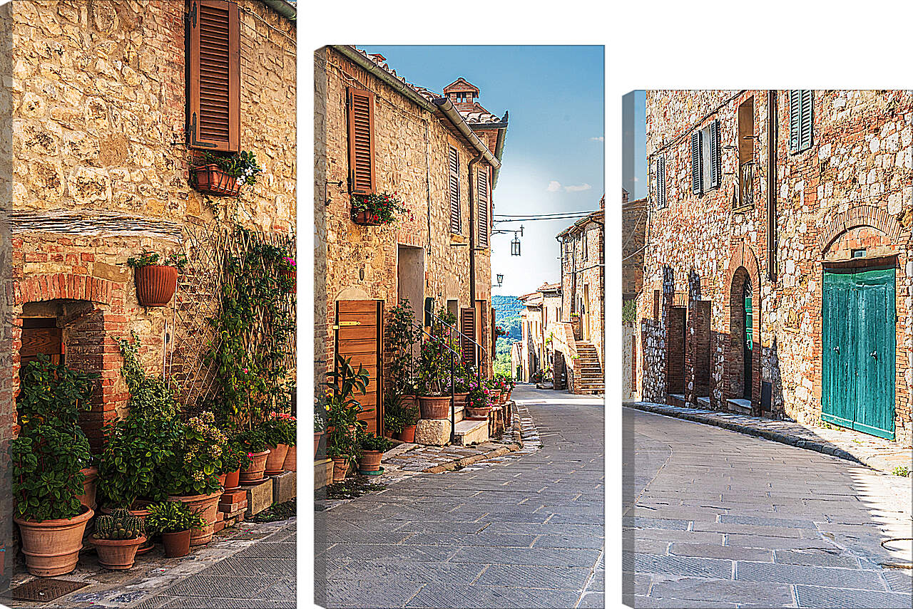 Модульная картина - Улица Тосканы Италия