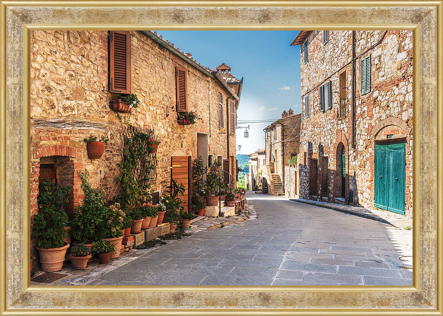 Картина в раме - Улица Тосканы Италия
