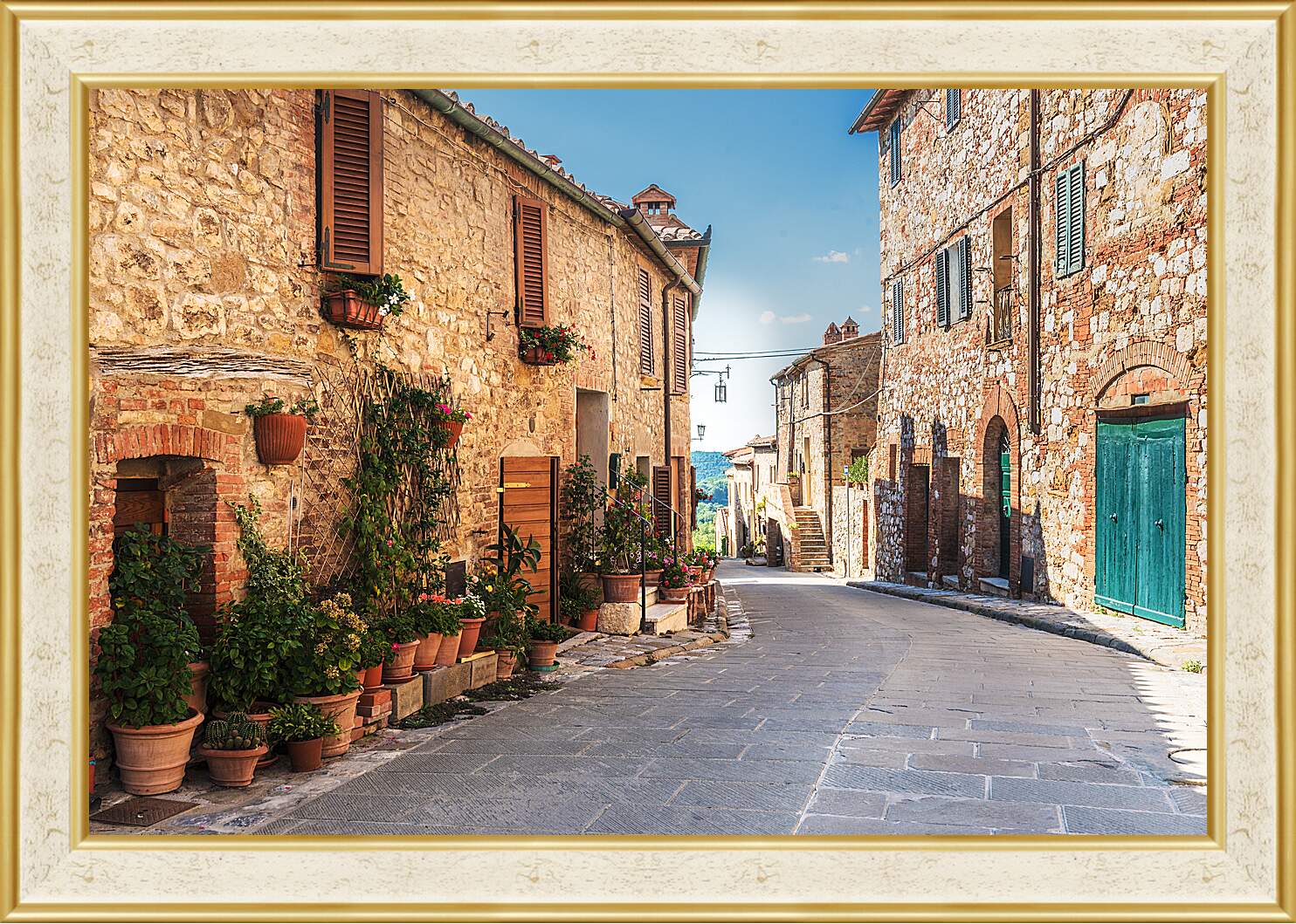 Картина в раме - Улица Тосканы Италия