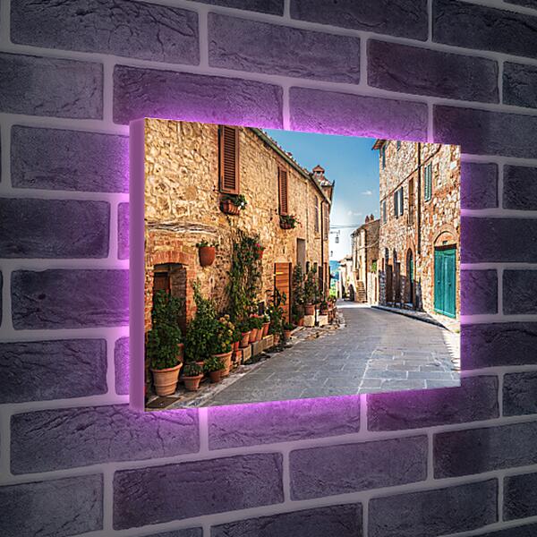 Лайтбокс световая панель - Улица Тосканы Италия