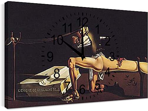 Часы картина - Загадка Вильгельма Телля. Сальвадор Дали