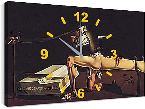 Часы картина - Загадка Вильгельма Телля. Сальвадор Дали