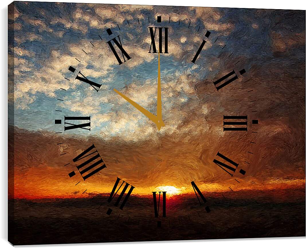 Часы картина - Картина закат