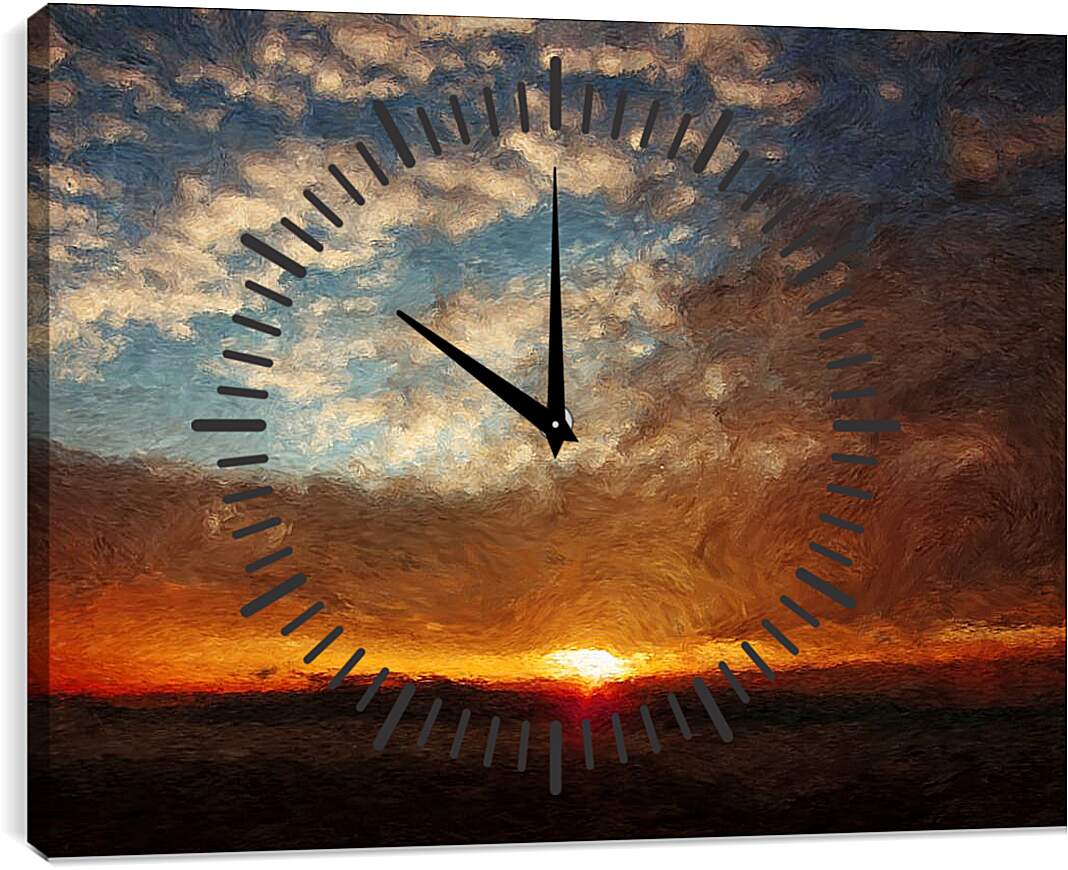 Часы картина - Картина закат