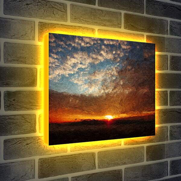 Лайтбокс световая панель - Картина закат