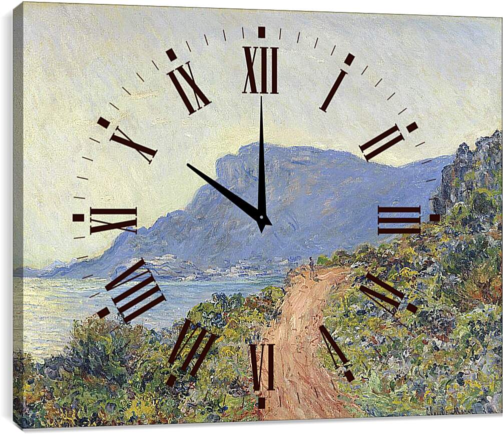 Часы картина - La Corniche bij Monaco. Клод Моне