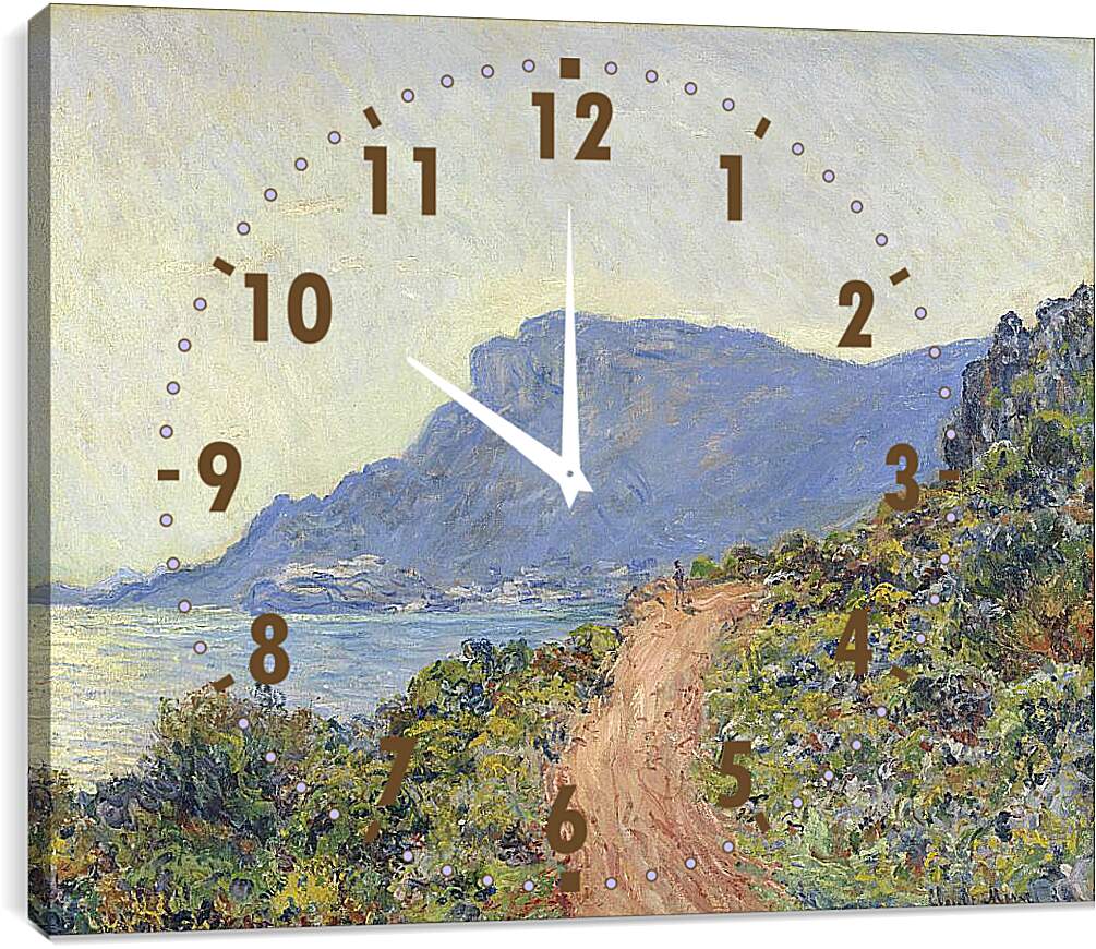 Часы картина - La Corniche bij Monaco. Клод Моне