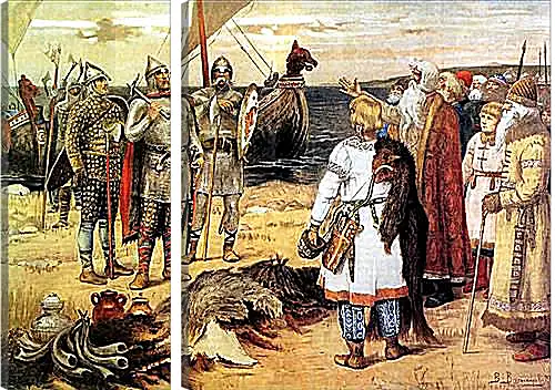 Модульная картина - Призвание варягов. Виктор Васнецов