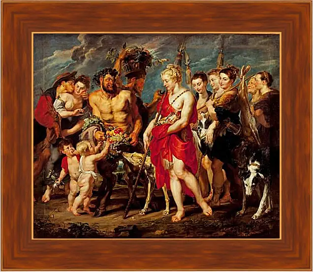 Картина в раме - Diana Return from the Hunt. Питер Пауль Рубенс