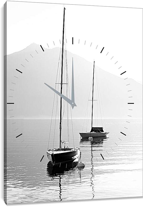 Часы картина - Яхты на воде