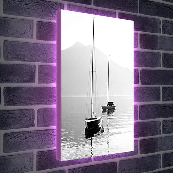 Лайтбокс световая панель - Яхты на воде