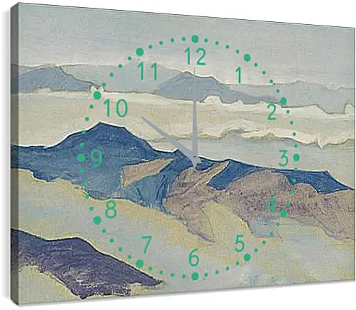 Часы картина - Каракорум. Рерих Николай