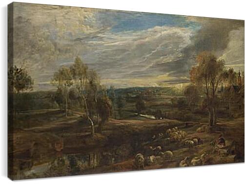 Постер и плакат - A Landscape with a Shepherd and his Flock. Питер Пауль Рубенс