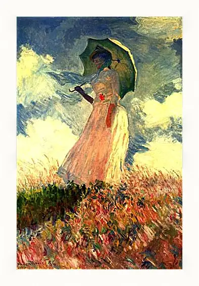 Картина в раме - Woman With Sunshade. Клод Моне