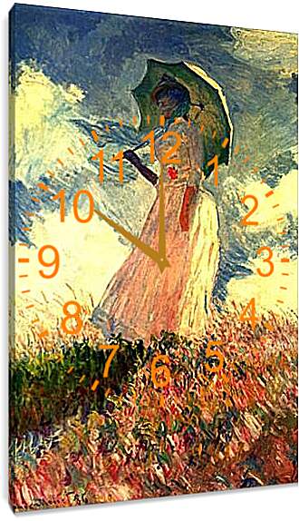 Часы картина - Woman With Sunshade. Клод Моне