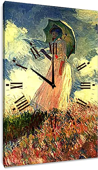 Часы картина - Woman With Sunshade. Клод Моне