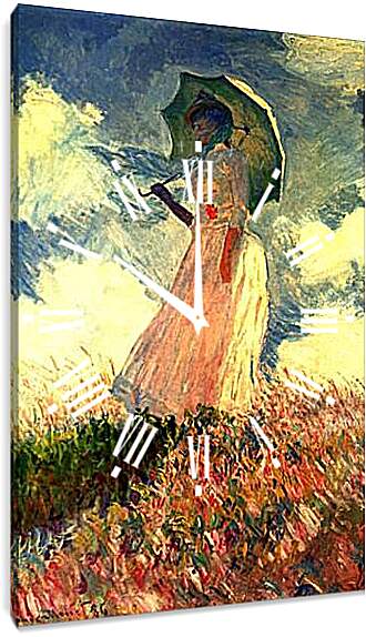 Часы картина - Woman With Sunshade. Клод Моне