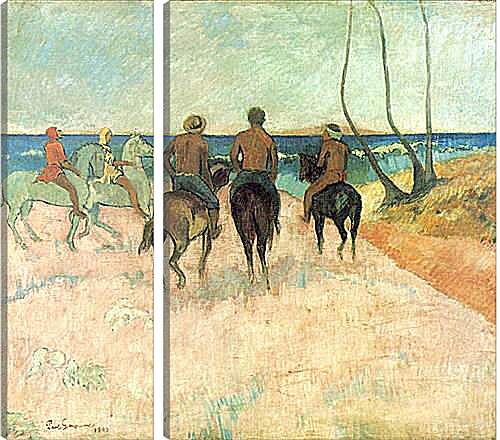 Модульная картина - Cavaliers sur la plage I. Поль Гоген