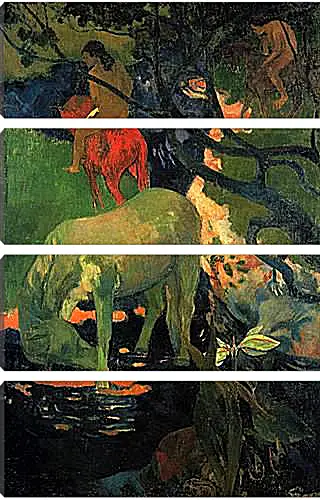 Модульная картина - Le cheval blanc. Поль Гоген