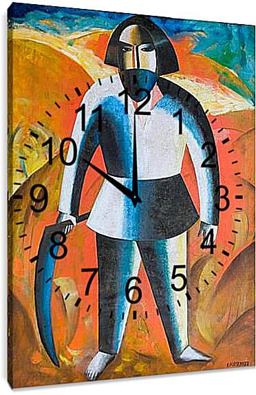 Часы картина - Косарь. Малевич Казимир