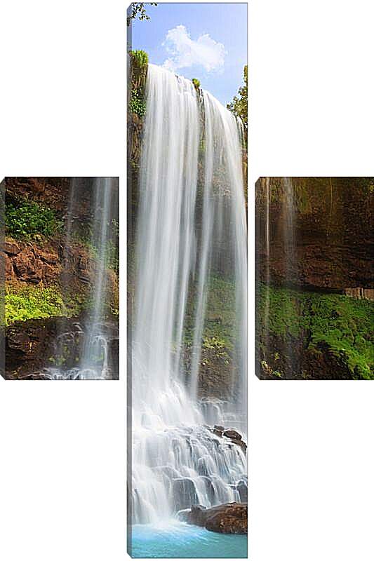 Модульная картина - Белый струи водопада