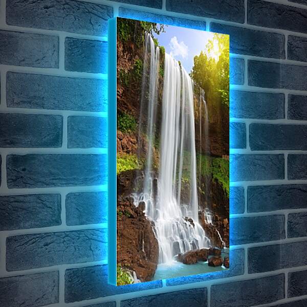 Лайтбокс световая панель - Белый струи водопада
