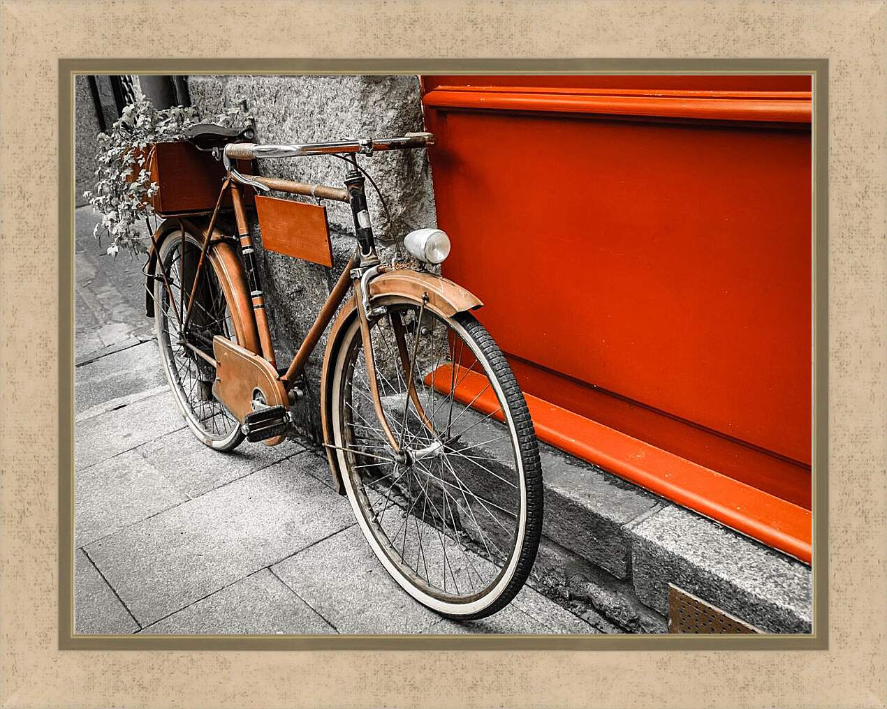 Картина в раме - Ретро велосипед