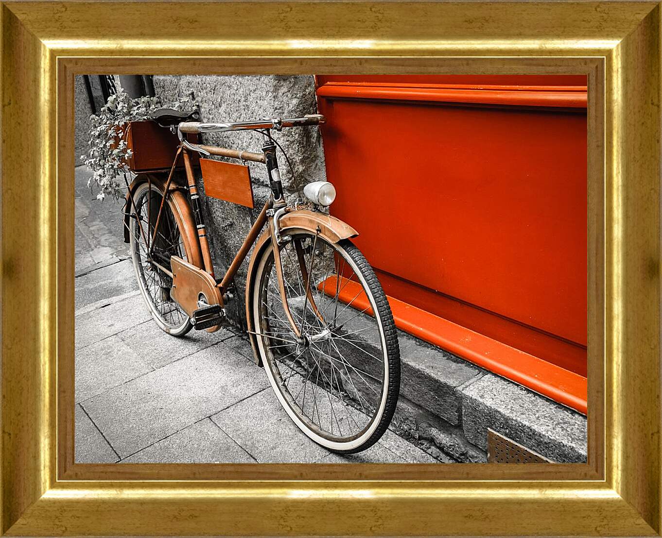 Картина в раме - Ретро велосипед