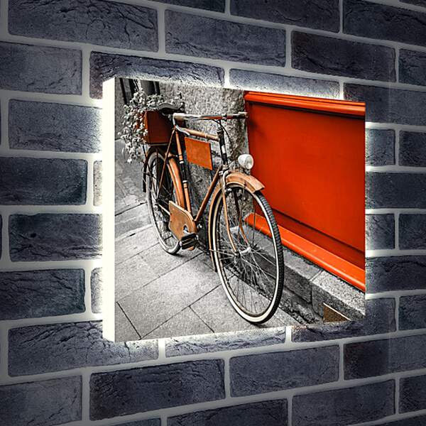 Лайтбокс световая панель - Ретро велосипед