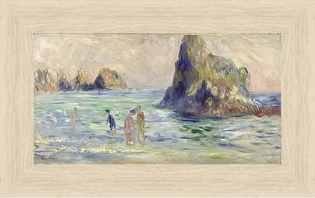Картина в раме - Moulin Huet Bay, Guernsey. Пьер Огюст Ренуар