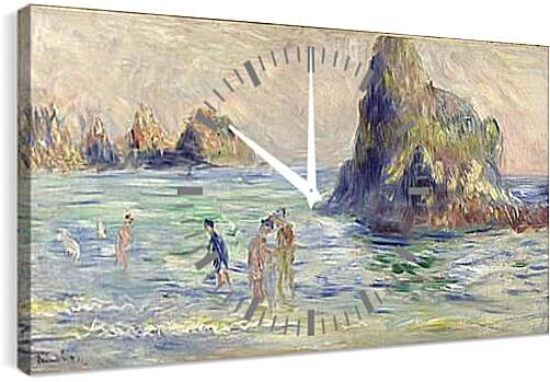 Часы картина - Moulin Huet Bay, Guernsey. Пьер Огюст Ренуар