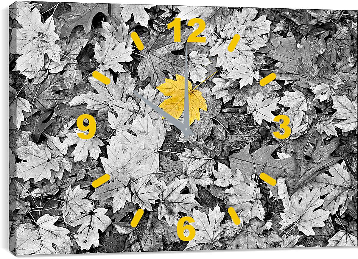 Часы картина - Кленовые листья