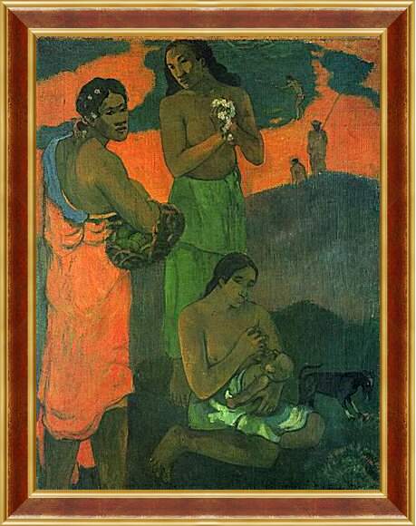 Картина в раме - Femmes sur le bord de la mer, ou Maternite I. Поль Гоген