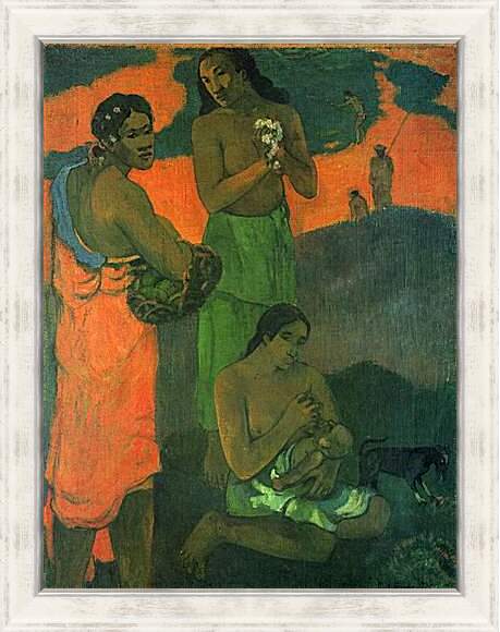 Картина в раме - Femmes sur le bord de la mer, ou Maternite I. Поль Гоген
