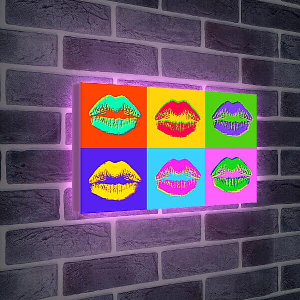 Лайтбокс световая панель - Поцелуй