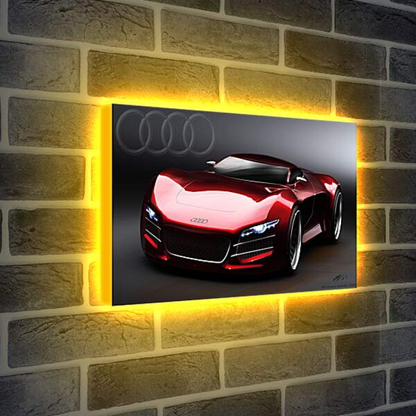 Лайтбокс световая панель - Красный автомобиль