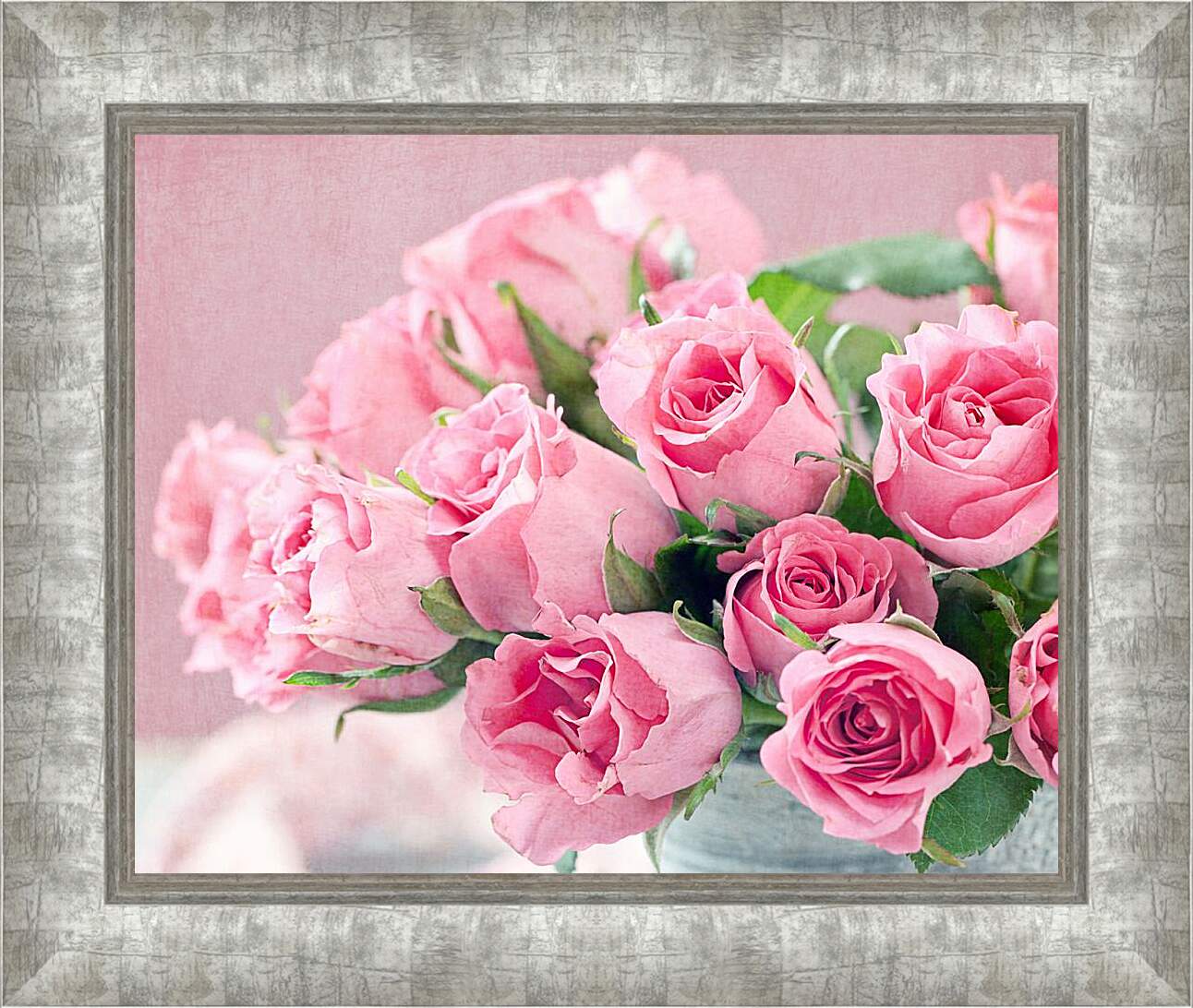 Картина в раме - Букет роз
