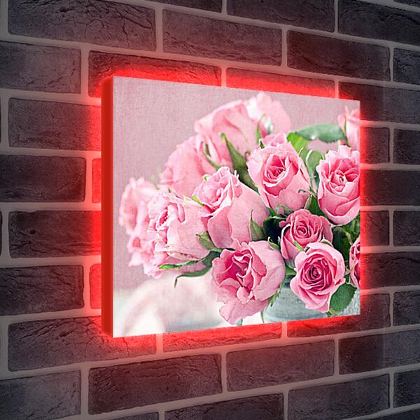 Лайтбокс световая панель - Букет роз