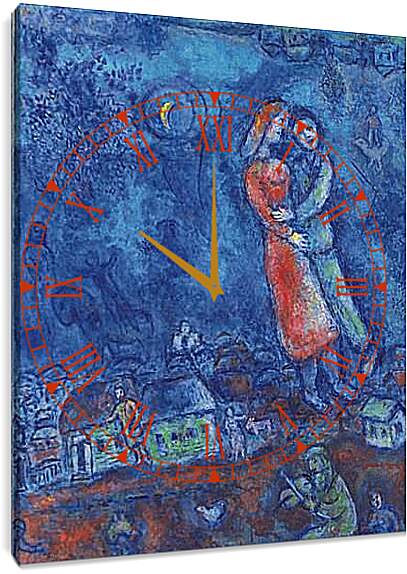 Часы картина - AMOUREUXD. Марк Шагал