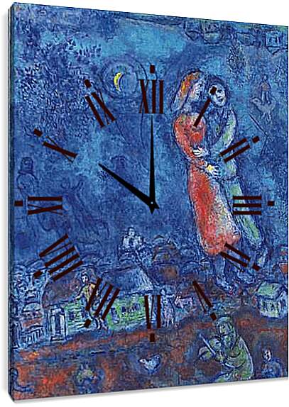 Часы картина - AMOUREUXD. Марк Шагал